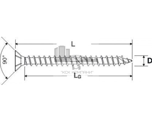 Шуруп потайной fischer FPF-ST по дереву полная резьба шлиц TX, 4х35 мм
